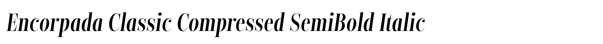 Encorpada Classic Compressed SemiBold Italic image